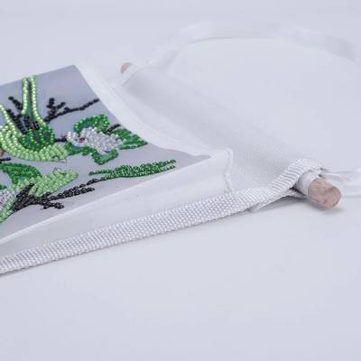 Aufbewahrungstasche mit 3 Fächern zum Painten, Motiv Vögel, Painting-Set mit Strass- & Sondersteinchen