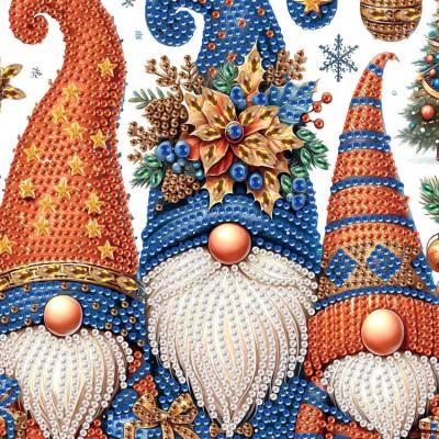Preview: Diamond Painting picture, Gnome, rhinestone diamonds, approx. 25x25cm, partial picture, suitable for beginners