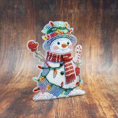Diamond Painting Snowman Display with Bobble Head