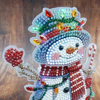 Preview: Diamond Painting Snowman Display with Bobble Head