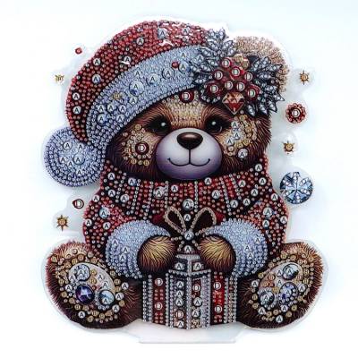 Preview: Großer Diamond Painting Teddy Aufsteller, 23cm x 21cm