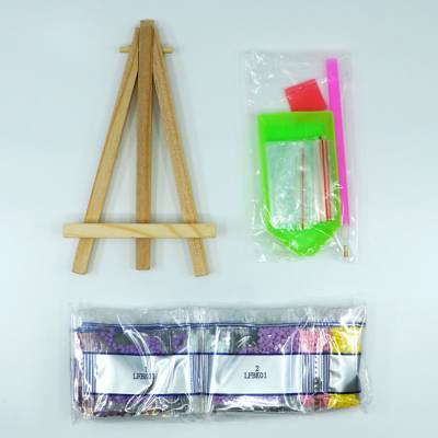 Diamond Painting picture stretched on a wooden stretcher, Tree, seasons, square diamonds, approx. 20x20cm, full picture