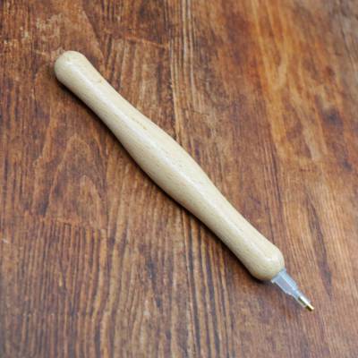 Wooden pen for diamond painting, curved, with tip & multiple attachments