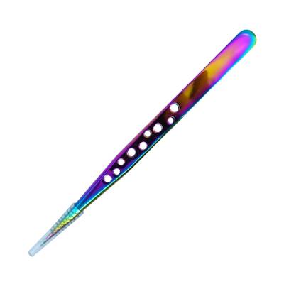 Pinzette für Diamond Painting, stabil, Regenbogen-Farbe, spitz