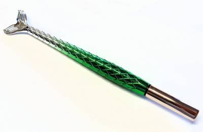 B-Ware Stift für Diamond Painting, "Regenbogenfisch", grün, Spitze locker