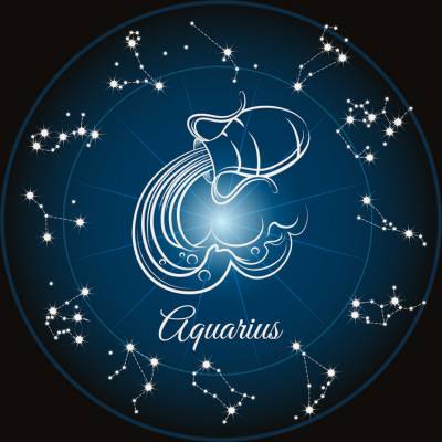 Zodiac Aquarius, Glow In The Dark – Night Glow, Square Stones, 60x60cm, 45 Colours, Full Image
