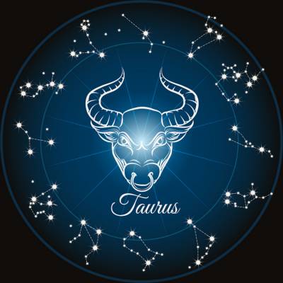 Zodiac Sign Taurus, Glow In The Dark – Night Glow, Square Stones, 60x60cm, 45 Colours, Full Image
