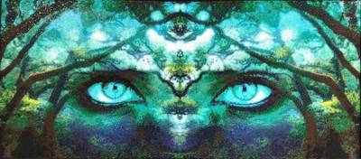 Preview: Diamond Painting Bild, Augen, 120x50cm, 60 Farben, eckige Steine, Vollbild