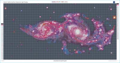 NASA - Galactic Gathering Gives Impressive Light, 60x120cm, 80 Farben, eckige Steine, Vollbild