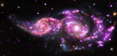 NASA - Galactic Gathering Gives Impressive Light, 60x120cm, 80 colours, round stones, full image