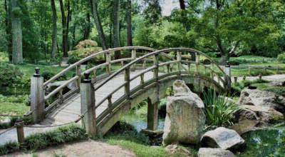 Diamond Painting Bild, Brücke, runde Steinchen, ca. 112x61 cm, 100 Farben