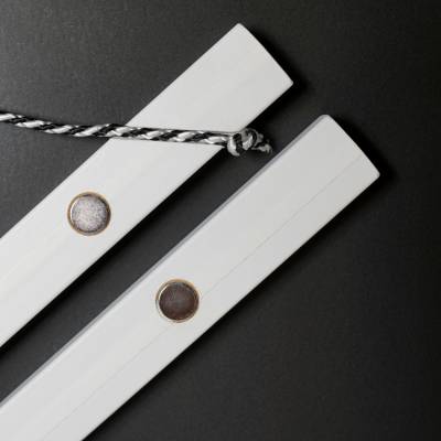 Preview: Magnetleisten-Set für Diamond Painting Bilder, hohe Tragkraft, 50cm, weiß, Vollholz