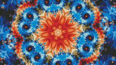 Diamond Painting Bild, Wirbelndes Mandala, runde Steinchen, 50x90cm, 40 Farben, Vollbild