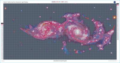 NASA - Galactic Gathering Gives Impressive Light, 60x120cm, 80 Farben, runde Steine, Vollbild