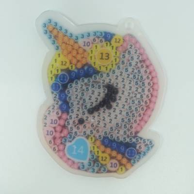 Schlüsselanhänger, Einhorn, Painting-Set komplett mit Strass, AB und Sondersteinchen