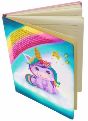 Notizbuch zum Painten, Unicorn Smile, ca. 26x18cm, 50 Seiten, liniert, Teilbild