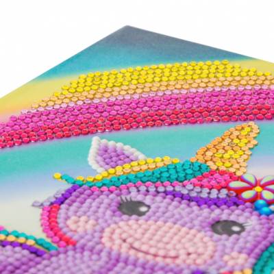 Notizbuch zum Painten, Unicorn Smile, ca. 26x18cm, 50 Seiten, liniert, Teilbild