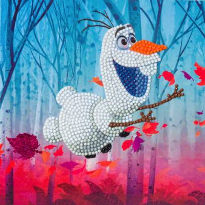 Grußkarte (Craft Buddy) "Floating Olaf", Eiskönigin, Disney, Painting-Set 18x18cm