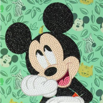 Grußkarte (Craft Buddy) "Happy Mickey", Disney, Painting-Set 18x18cm