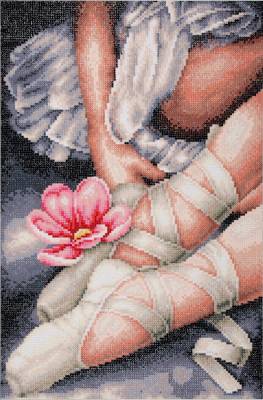 Diamond Painting Bild, My little ballerina shoes, runde Steinchen, ca. 34x51cm, 33 Farben, Vollbild