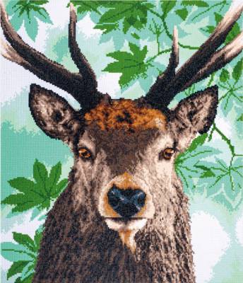 Diamond Painting Bild, Proud red deer, runde Steinchen, ca. 57x65cm, 20 Farben, Vollbild