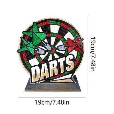 Aufsteller - Darts, Deko zum Painten, ca. 19cm, normale-, Strass- und Sondersteine