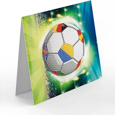 Grußkarten-Set mit 8 Motiven, Fahrzeuge, Sport & Wein, Painting-Set komplett mit runden Steinchen