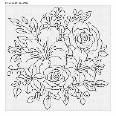 Leinwand mit Motiv (ohne Steine) Bed of Flowers, 40x40cm, für runde Steine, Vollbild