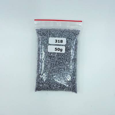 Steinchen, eckig (square), Farbe 318, Steel Gray Light, Tüte mit 50 Gramm