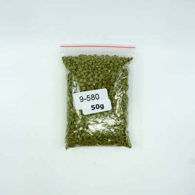 Steinchen, eckig (square), Farbe 580, Moss Green Dark, Tüte mit 50 Gramm