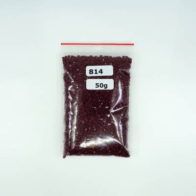Steinchen, eckig (square), Farbe 814, Garnet Dark, Tüte mit 50 Gramm