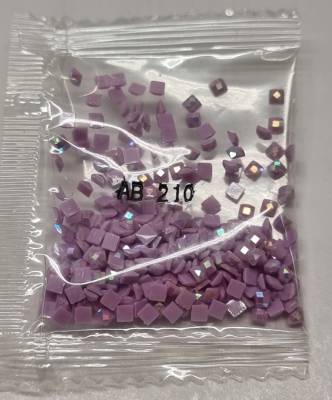 AB Stones, square, (Iridescent), 210, Lavender, 200 pieces