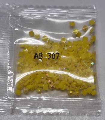 AB Steine, eckig, (Irisierend), 307, Lemon, 200 Stück