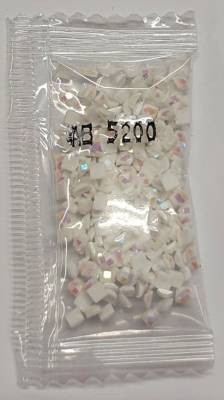AB Steine, eckig, (Irisierend), 5200, Snow White, 200 Stück