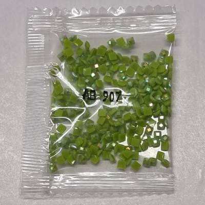 AB Steine, eckig, (Irisierend), 907, Parrot Green Light, 200 Stück