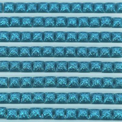 Feensteine, eckig, (glitzernd), 3810, Turquoise Dark, 500 Stück