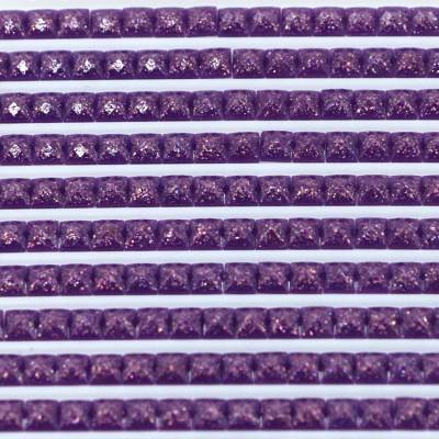 Feensteine, eckig, (glitzernd), 3837, Lavender Ultra Dark, 500 Stück