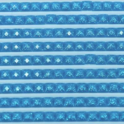 Feensteine, eckig, (glitzernd), 3844, Bright Turquoise Dark, 500 Stück