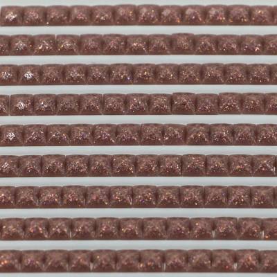 Feensteine, eckig, (glitzernd), 3860, Cocoa, 500 Stück