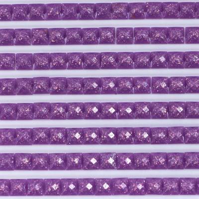 Fairy stones, square, (sparkling), 552, Violet Medium, 500 pieces