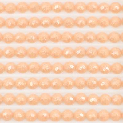 Fairy stones, round, (sparkling), 3824, Apricot Light, 500 pieces