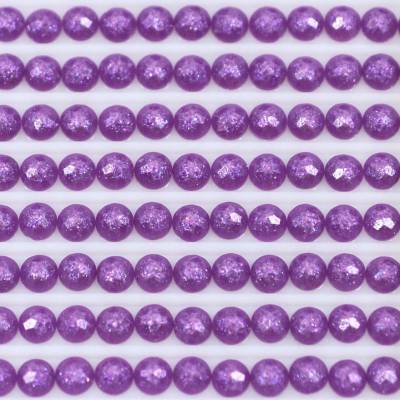 Feensteine, rund, (glitzernd), 552, Violet Medium, 500 Stück