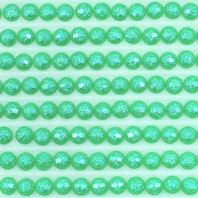 Feensteine, rund, (glitzernd), 912, Emerald Green Light, 500 Stück
