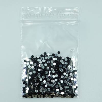 Preview: Strass-Stein rund, (rhinestone), 310, Black, 200 Stück