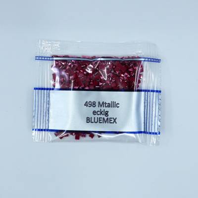 Metallic - Stone square, 498, Red Dark, 500 pieces