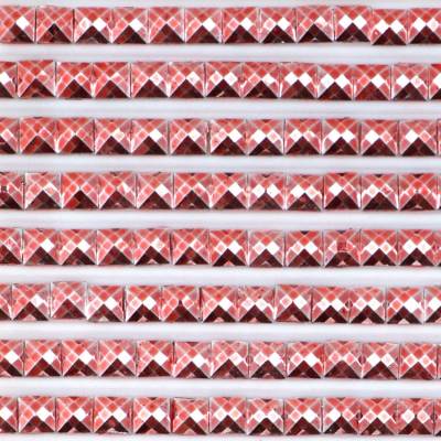 Metallic - Stone square, 666, Red Bright, 500 pieces