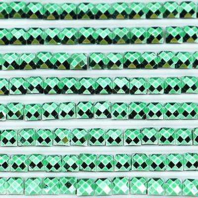 Metallic - Stein eckig, 699, Green, 500 Stück