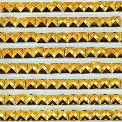 Metallic - Stein eckig, 728, Golden Yellow, 500 Stück