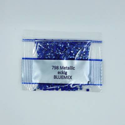 Metallic - Stone square, 798, Delft Blue Dark, 500 pieces