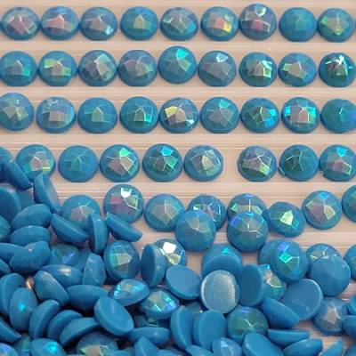 AB Stones, round, (Iridescent), 3843, Electric Blue, 200 pieces
